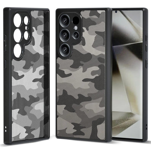 IBMRS for Samsung Galaxy S25 Ultra Mobile Cover Soft TPU + Hard PC Case with Wrist Strap (Precision Cutouts) - Artistic Camouflage - 2