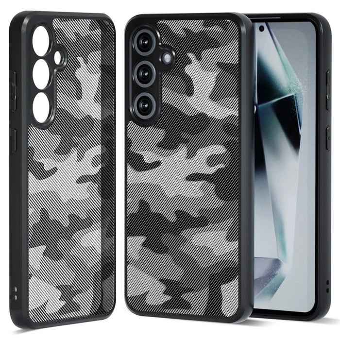 IBMRS for Samsung Galaxy S25 FE Mobile Cover Soft TPU + Hard PC Case with Wrist Strap (Precision Cutouts) - Artistic Camouflage - 2