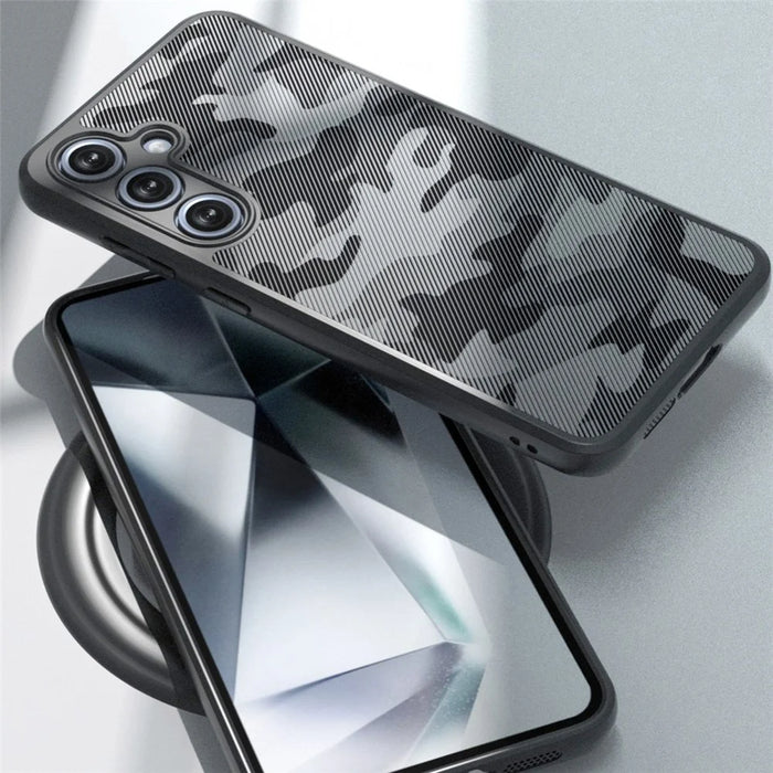 IBMRS for Samsung Galaxy S25 FE Mobile Cover Soft TPU + Hard PC Case with Wrist Strap (Precision Cutouts) - Artistic Camouflage - 6