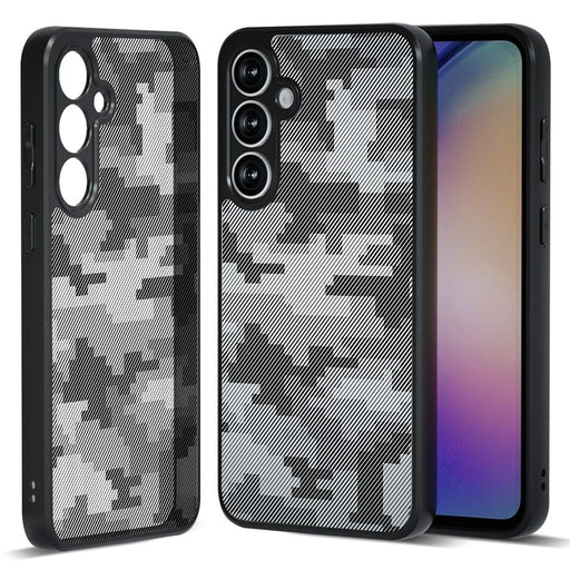 IBMRS for Samsung Galaxy A37 5G Mobile Cover Soft TPU + Hard PC Case with Wrist Strap (Precision Cutouts) - Artistic Camouflage - 2