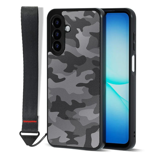 IBMRS for Samsung Galaxy A57 5G Mobile Cover Soft TPU + Hard PC Case with Wrist Strap (Precision Cutouts) - Artistic Camouflage - 1
