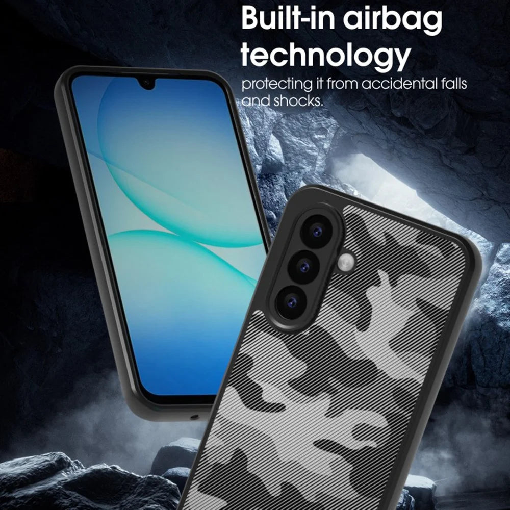 IBMRS for Samsung Galaxy A57 5G Mobile Cover Soft TPU + Hard PC Case with Wrist Strap (Precision Cutouts) - Artistic Camouflage - 7