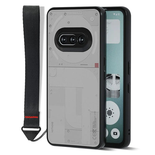 IBMRS for Nothing Phone (3a) Mobile Cover Soft TPU + Hard PC Case with Wrist Strap (Precision Cutouts) - Frosted Black - 1