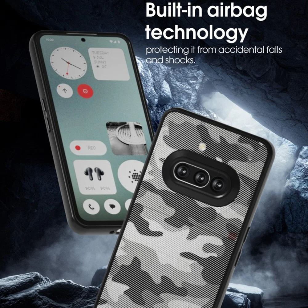 IBMRS for Nothing Phone (3a) Mobile Cover Soft TPU + Hard PC Case with Wrist Strap (Precision Cutouts) - Frosted Black - 7