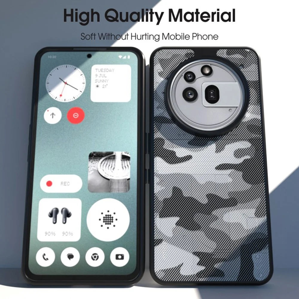 IBMRS for Nothing Phone (3a) Pro Mobile Cover Soft TPU + Hard PC Case with Wrist Strap (Precision Cutouts) - Frosted Black - 6