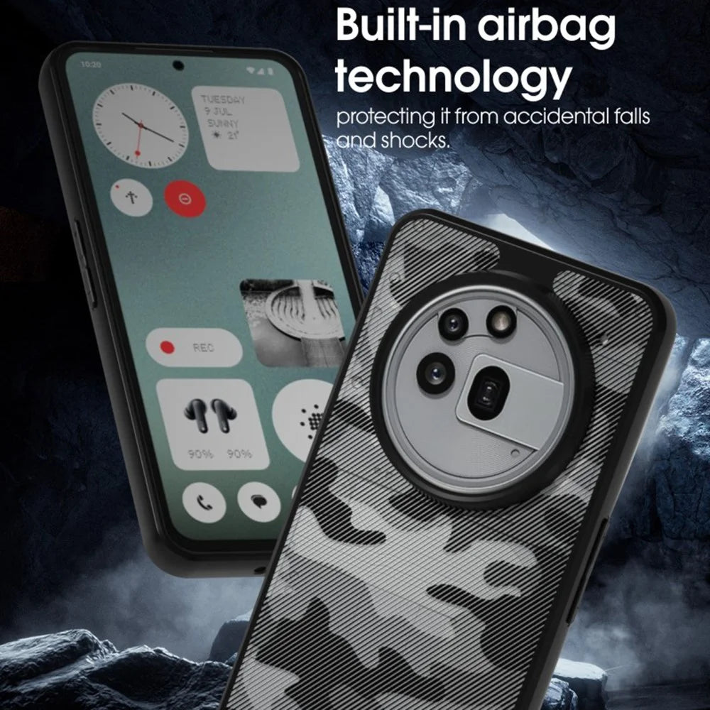 IBMRS for Nothing Phone (3a) Pro Mobile Cover Soft TPU + Hard PC Case with Wrist Strap (Precision Cutouts) - Frosted Black - 7