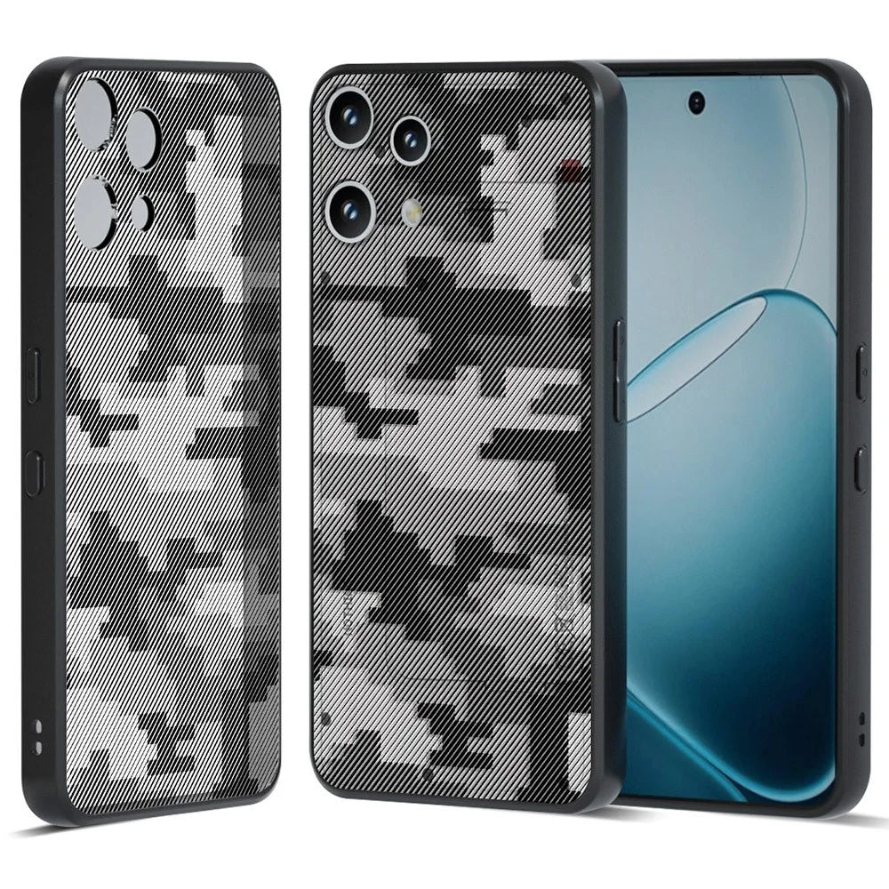 IBMRS for Nothing Phone (3a) Lite 5G Mobile Cover Soft TPU + Hard PC Case with Wrist Strap (Precision Cutouts) - Checkered Camouflage - 2