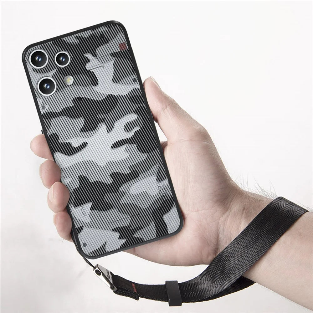 IBMRS for Nothing Phone (3a) Lite 5G Mobile Cover Soft TPU + Hard PC Case with Wrist Strap (Precision Cutouts) - Checkered Camouflage - 3