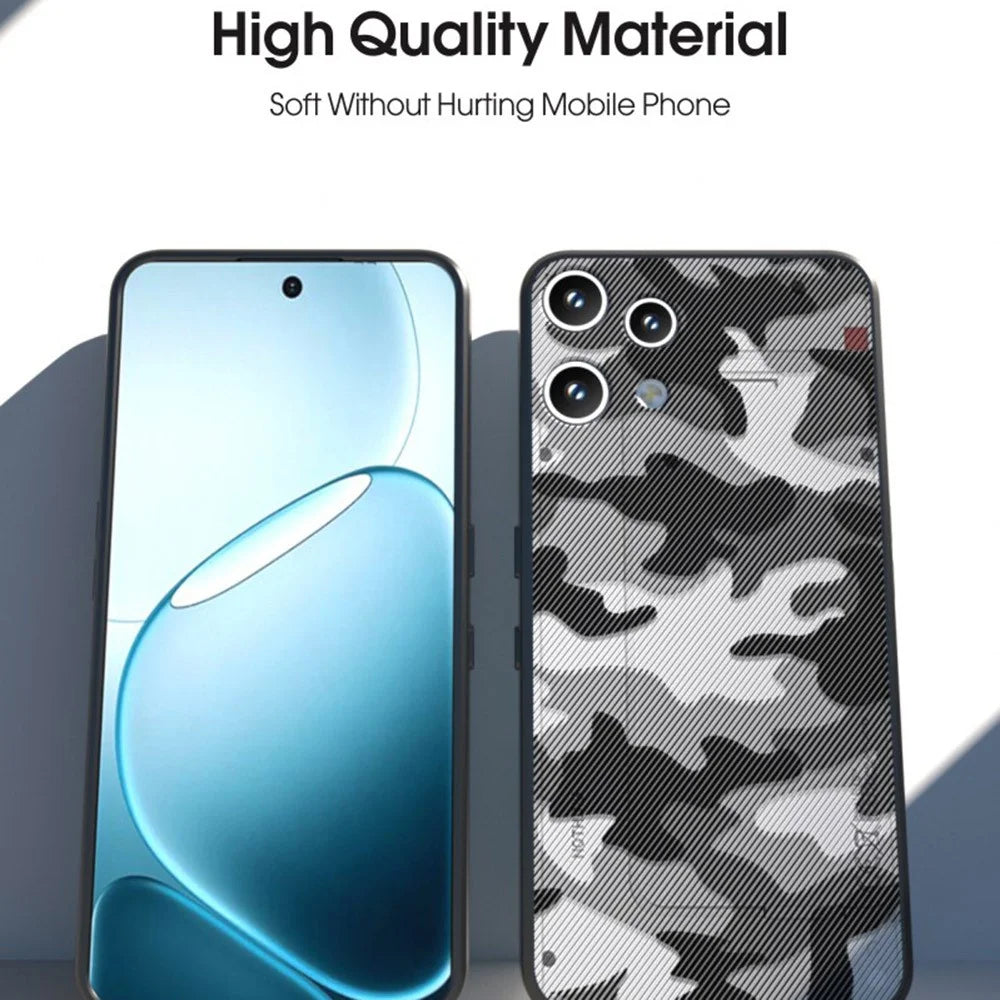 IBMRS for Nothing Phone (3a) Lite 5G Mobile Cover Soft TPU + Hard PC Case with Wrist Strap (Precision Cutouts) - Checkered Camouflage - 6
