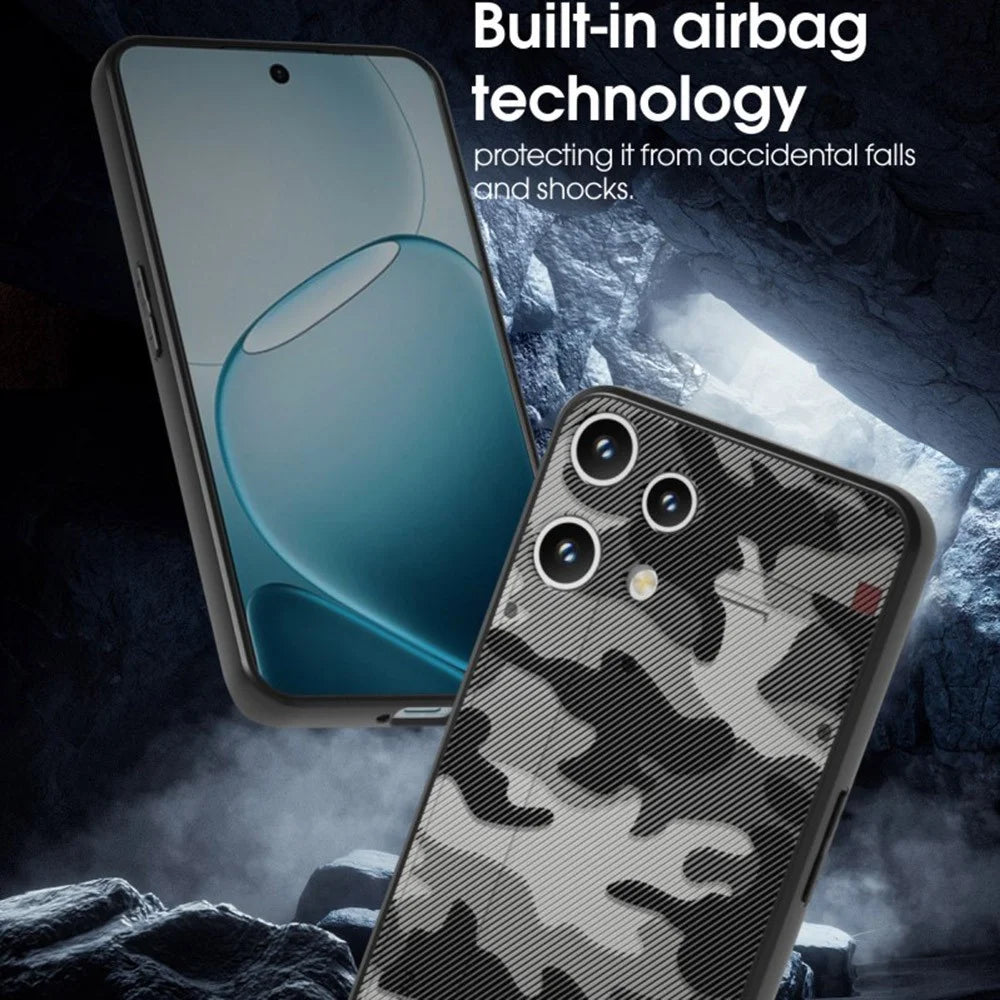 IBMRS for Nothing Phone (3a) Lite 5G Mobile Cover Soft TPU + Hard PC Case with Wrist Strap (Precision Cutouts) - Checkered Camouflage - 7