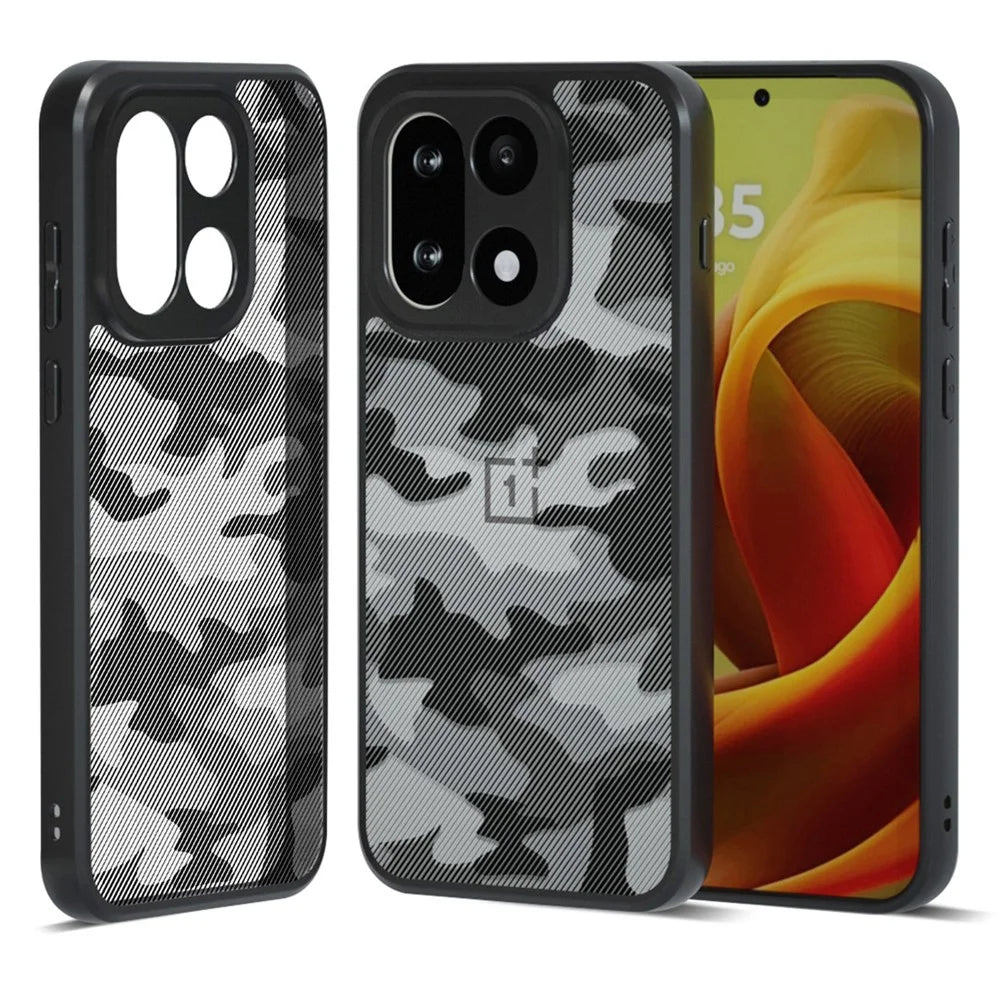 IBMRS for OnePlus 15 5G Mobile Cover Soft TPU + Hard PC Case with Wrist Strap (Precision Cutouts) - Artistic Camouflage - 2
