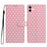 For iPhone 16 Case Star Pattern PU Leather Wallet Stand Phone Cover with Wrist Strap - Pink - 1