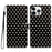 For iPhone 16 Pro Max Case Star Pattern PU Leather Wallet Stand Phone Cover with Wrist Strap - Black - 1
