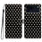 For iPhone  18 Pro / 17  Pro Case Star Pattern PU Leather Wallet Stand Phone Cover with Wrist Strap - Black - 1