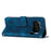 For Nothing Phone (4a) Leather Case Imprinted Triangle Phone Cover with Hand Strap - Blue - 2