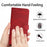 For Samsung Galaxy A27 5G Wallet Case Flip Stand Calf Texture PU Leather Phone Cover with Strap - Red - 5