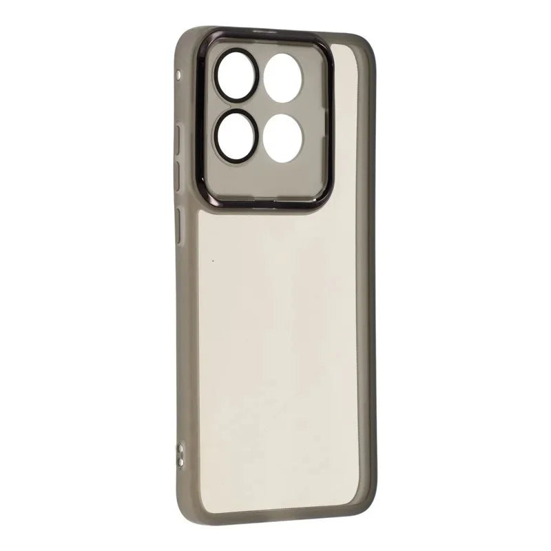 WANLONFENG for Motorola Moto X70 Air 5G / Motorola Edge 70 5G TPU Case  DKSM Series Electroplated Frame Back Cover with Tempered Glass - Black - 3