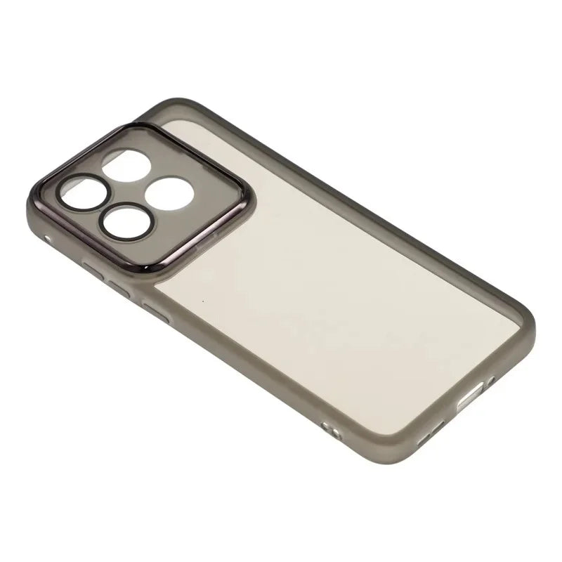 WANLONFENG for Motorola Moto X70 Air 5G / Motorola Edge 70 5G TPU Case  DKSM Series Electroplated Frame Back Cover with Tempered Glass - Black - 4