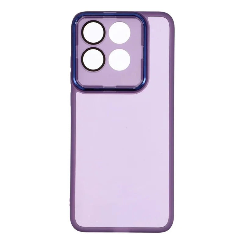 WANLONFENG for Motorola Edge 70 Fusion+ 5G / Motorola Edge 70 Fusion 5G TPU Case  DKSM Series Electroplated Frame Back Cover with Tempered Glass - Purple - 2
