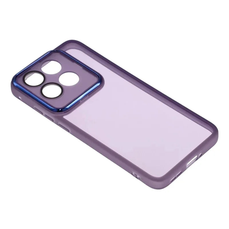 WANLONFENG for Motorola Edge 70 Fusion+ 5G / Motorola Edge 70 Fusion 5G TPU Case  DKSM Series Electroplated Frame Back Cover with Tempered Glass - Purple - 4