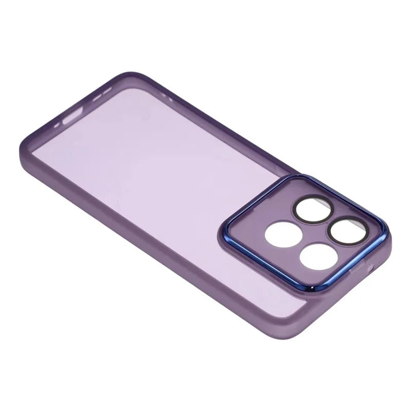 WANLONFENG for Motorola Edge 70 Fusion+ 5G / Motorola Edge 70 Fusion 5G TPU Case  DKSM Series Electroplated Frame Back Cover with Tempered Glass - Purple - 5