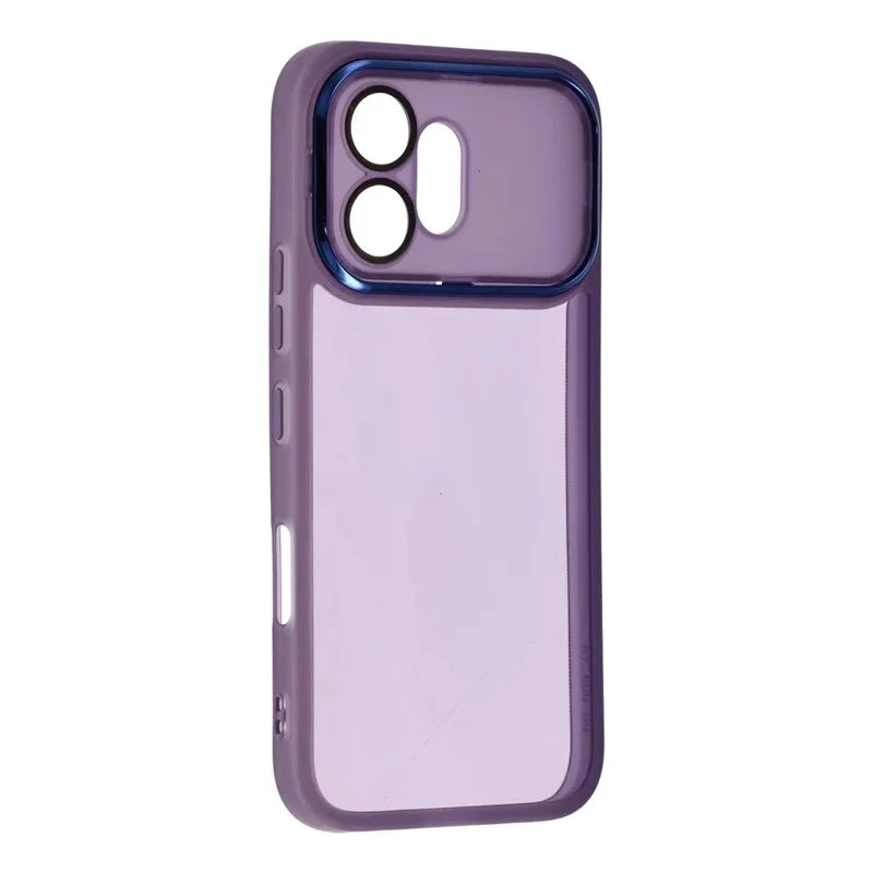 WANLONFENG for Honor 600 5G TPU Case  DKSM Series Electroplated Frame Back Cover with Tempered Glass - Purple - 3