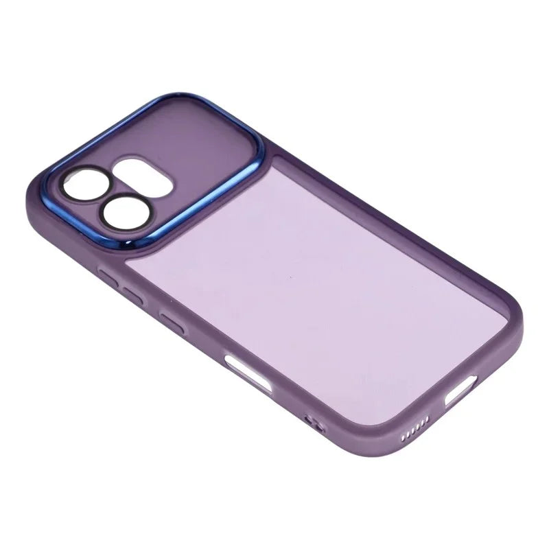 WANLONFENG for Honor 600 5G TPU Case  DKSM Series Electroplated Frame Back Cover with Tempered Glass - Purple - 4