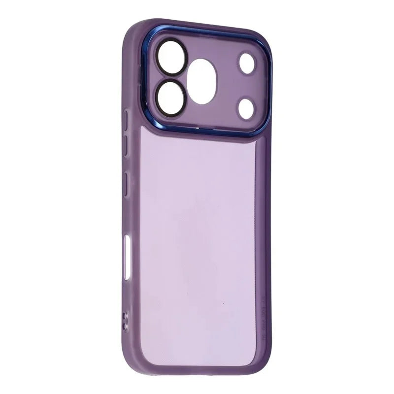 WANLONFENG for Honor 600 Pro 5G TPU Case  DKSM Series Electroplated Frame Back Cover with Tempered Glass - Purple - 3