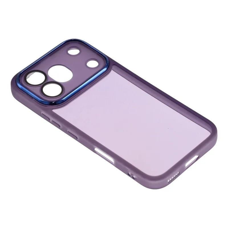 WANLONFENG for Honor 600 Pro 5G TPU Case  DKSM Series Electroplated Frame Back Cover with Tempered Glass - Purple - 4