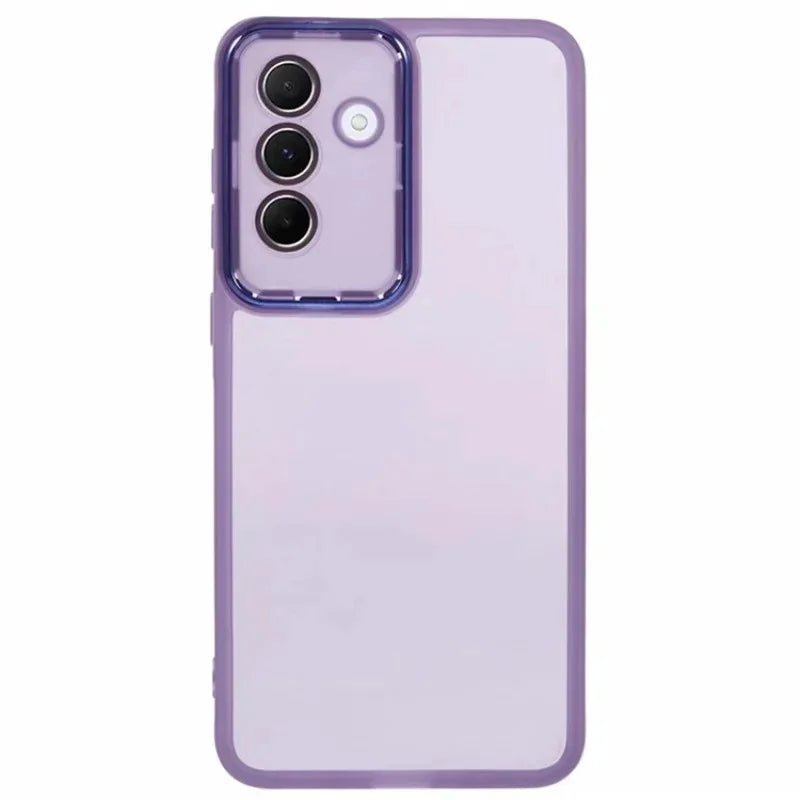 WANLONFENG for Samsung Galaxy A57 5G TPU Case  DKSM Series Electroplated Frame Back Cover with Tempered Glass - Purple - 2