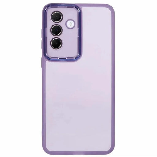 WANLONFENG for Samsung Galaxy A57 5G TPU Case  DKSM Series Electroplated Frame Back Cover with Tempered Glass - Purple - 2
