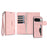 For Google Pixel 9 Pro / Google Pixel 9 HGUANCASE Case Wallet Stand Detachable Vintage Leather Phone Cover with Wrist Strap - Pink - 2