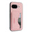 For Google Pixel 9a HGUANCASE Case Wallet Stand Detachable Vintage Leather Phone Cover with Wrist Strap - Pink - 4