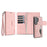 For Samsung Galaxy S25 Ultra HGUANCASE Case Wallet Stand Detachable Vintage Leather Phone Cover with Wrist Strap - Pink - 2