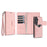 For Samsung Galaxy S24 HGUANCASE Case Wallet Stand Detachable Vintage Leather Phone Cover with Wrist Strap - Pink - 2
