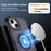 For iPhone 15 Magnetic Case Electroplated Frame Skin-touch TPU+PC Phone Cover - Black - 3