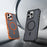 For iPhone 16 Pro Max Magnetic Case Electroplated Frame Skin-touch TPU+PC Phone Cover - Black - 2