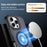 For iPhone 16 Pro Magnetic Case Electroplated Frame Skin-touch TPU+PC Phone Cover - Black - 3