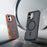 For iPhone 17 Magnetic Case Electroplated Frame Skin-touch TPU+PC Phone Cover - Black - 2
