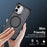 For iPhone 17 Magnetic Case Electroplated Frame Skin-touch TPU+PC Phone Cover - Black - 6
