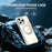 For iPhone 15 Pro Magnetic Case Fluorescent Design TPU Acrylic Phone Back Cover with 360° Rotating Kickstand - White - 5