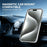 For iPhone 15 Pro Magnetic Case Fluorescent Design TPU Acrylic Phone Back Cover with 360° Rotating Kickstand - White - 6