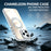 For iPhone 15 Pro Magnetic Case Fluorescent Design TPU Acrylic Phone Back Cover with 360° Rotating Kickstand - White - 7