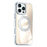 For iPhone 16 Pro Magnetic Case Fluorescent Design TPU Acrylic Phone Back Cover with 360° Rotating Kickstand - White - 2