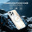For iPhone 16 Pro Magnetic Case Fluorescent Design TPU Acrylic Phone Back Cover with 360° Rotating Kickstand - White - 5