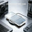 For iPhone 17 Magnetic Case Fluorescent Design TPU Acrylic Phone Back Cover with 360° Rotating Kickstand - White - 4