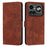 For Nothing Phone (4a) Pro Stand Case PU Leather Phone Cover Imprinted Heart Pattern - Brown - 1