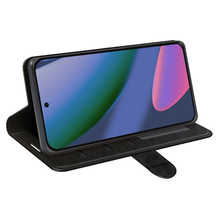 For Google Pixel 11 Pro XL Case Crazy Horse Texture Stand Leather Phone Cover - Black - 3