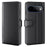 For Google Pixel 11 Pro XL Case Genuine Split Leather Phone Cover with Wallet Stand - Black - 1