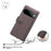 For Google Pixel 11 Pro XL Case Genuine Split Leather Phone Cover with Wallet Stand - Black - 5